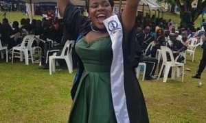 Sharon Mbabazi, the brick slaying student finally graduates